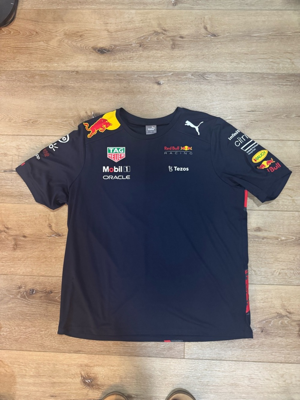 Puma Red Bull Racing Men's Navy Logo Tee